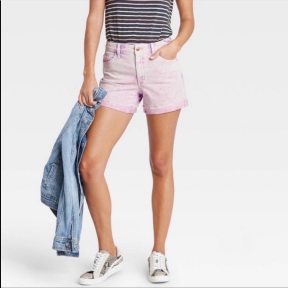 Universal Thread (Target) Vintage Midi Purple acid wash denim shorts size 8/29